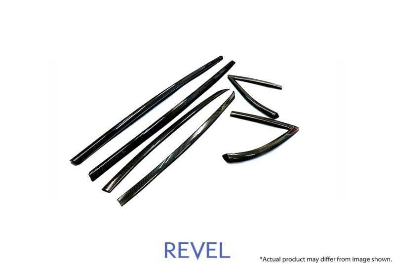 Revel GT Dry Carbon Door Window Moulding Cover 2020 Toyota GR Supra - 6 Pieces.