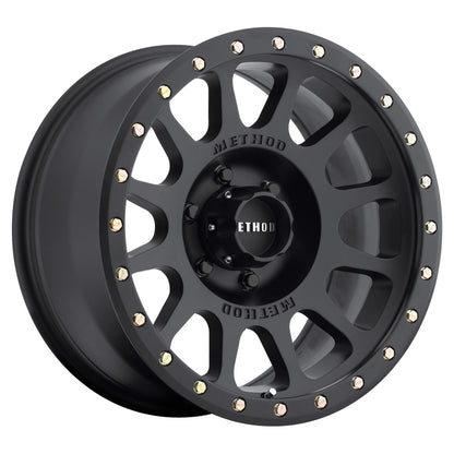 Method MR305 NV 18x9 -12mm Offset 6x5.5 108mm CB Matte Black Wheel.