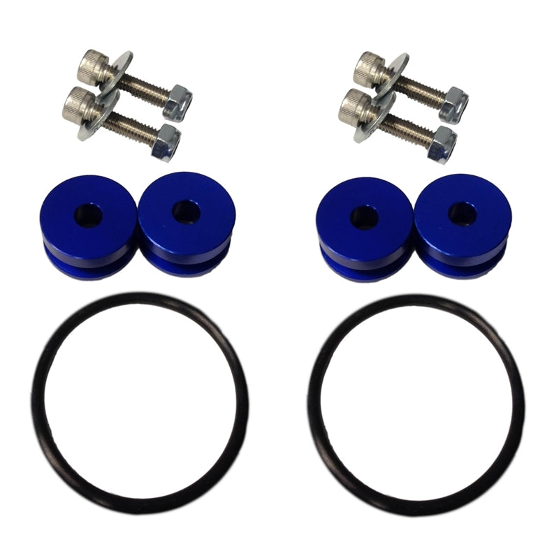 Torque Solution Universal Billet Bumper Quick Release Kit Universal Blue.