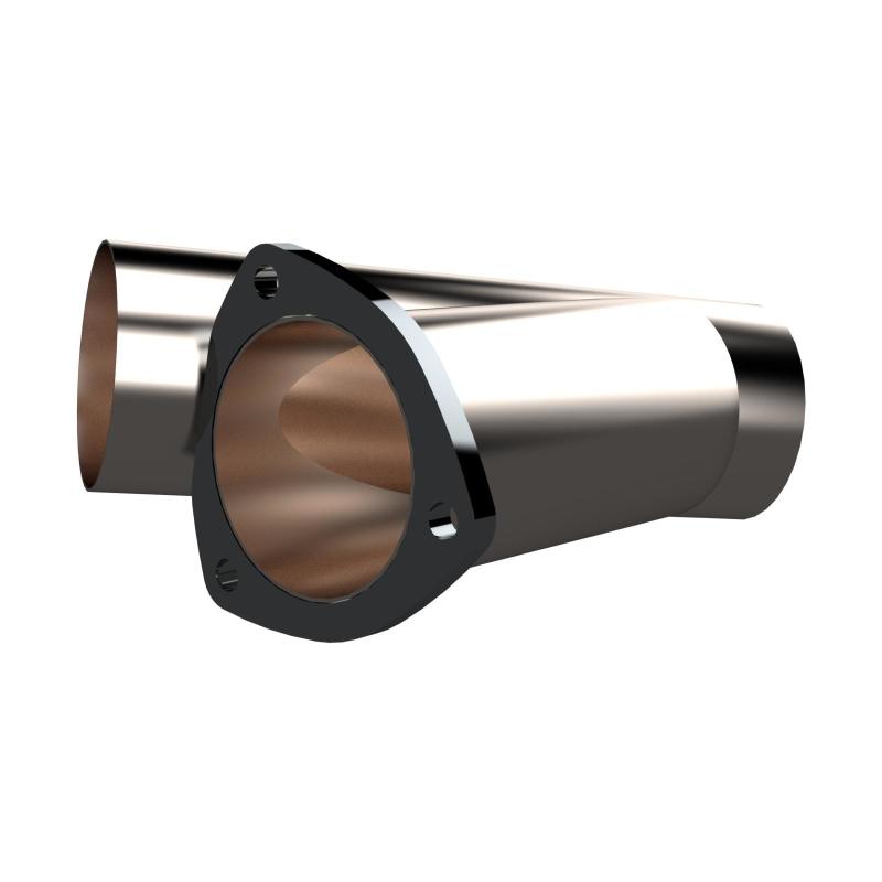 QTP 3.5in Weld-On QTEC Exhaust Cutout Y-Pipe.