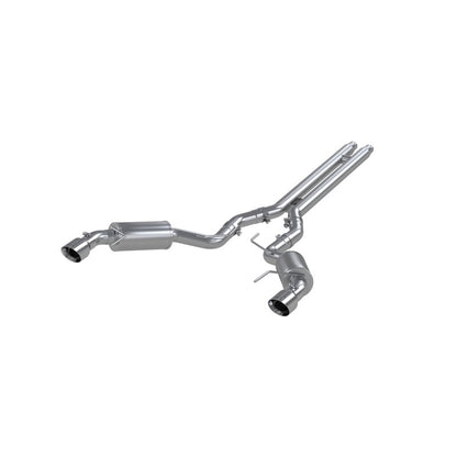 MBRP 15 Ford Mustang GT 5.0 3in Cat Back Dual Split Rear Street Version 4.5in Tips - T409.