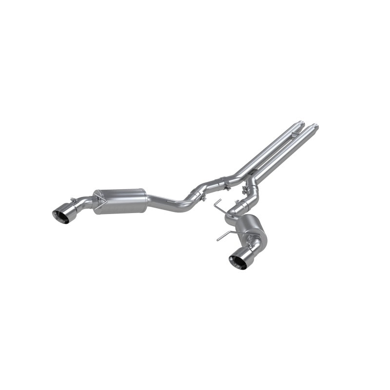 MBRP 15 Ford Mustang GT 5.0 3in Cat Back Dual Split Rear Street Version 4.5in Tips - Aluminized.