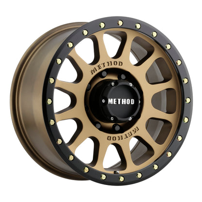Method MR305 NV 17x8.5 0mm Offset 8x6.5 130.81mm CB Method Bronze/Black Street Loc Wheel.