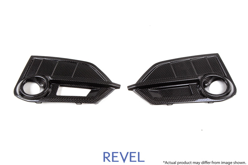 Revel GT Dry Carbon Front Fog Light Covers (Left & Right) 17-18 Honda Civic Type-R - 2 Pieces.
