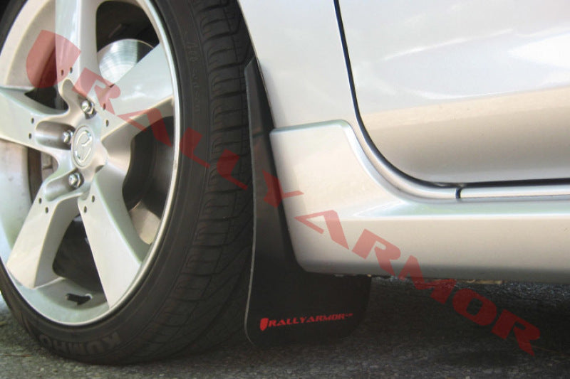 Rally Armor 2004-2009 Mazda3/Speed 3 UR Black Mud Flap w/ Red Logo.