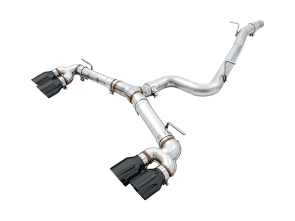 AWE Tuning Track Catback Exhaust - Diamond Black Tips | 3015-43148