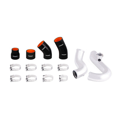Mishimoto 2015 Ford Mustang EcoBoost Performance Intercooler Kit - Silver Core Polished Pipes.