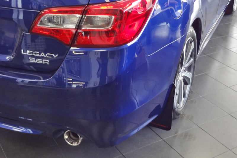 Rally Armor 2015 Subaru Legacy UR Black Mud Flap w/ Silver Logo.