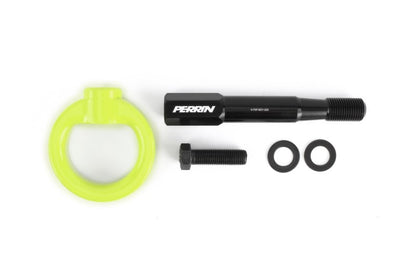 Perrin 15-17 Subaru WRX/STI Tow Hook Kit (Front) - Neon Yellow.