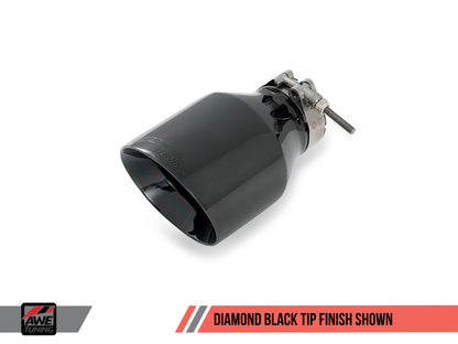 AWE Tuning Track Catback Exhaust - Diamond Black Tips | 3020-23026