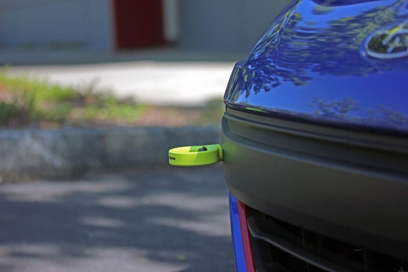 Perrin Tow Hook Kit - Front 2018+ Subaru WRX/STI - Neon Yellow.