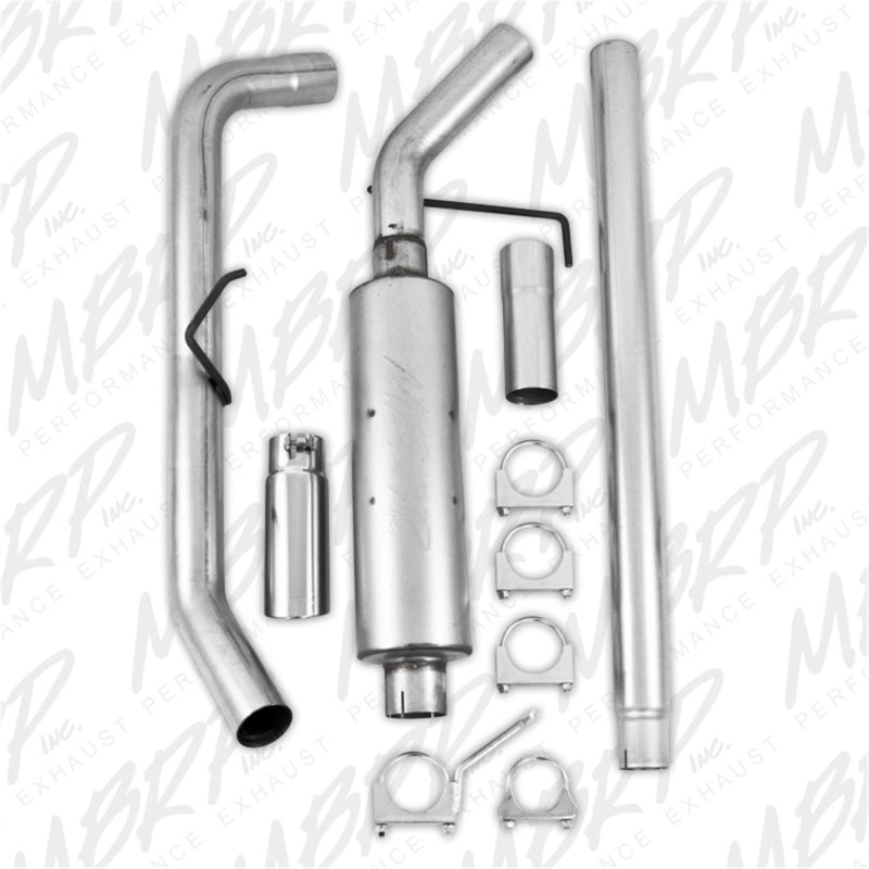 MBRP 2004-2008 Ford F150 EC/CC-SB Cat Back Single Side.