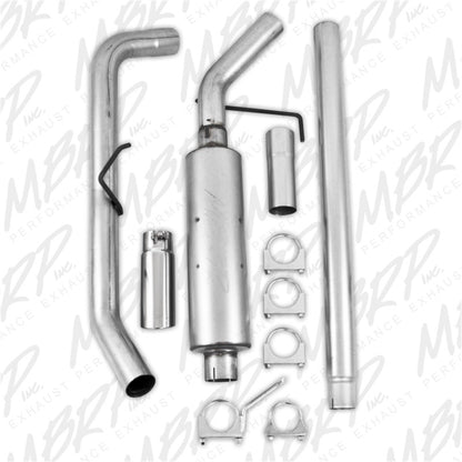 MBRP 2004-2008 Ford F150 EC/CC-SB Cat Back Single Side.