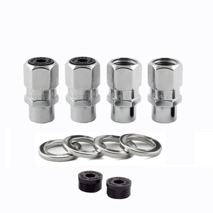 McGard Hex Lug Nut (Drag Racing Short Shank) 1/2-20 / 13/16 Hex / 1.6in. Length (4-Pack) - Chrome.