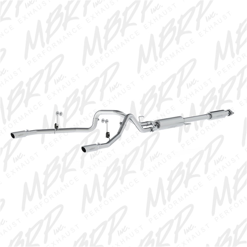 MBRP 2015 Ford F-150 5.0L 3in Cat Back Dual Split Rear Exit T409 Exhaust System.