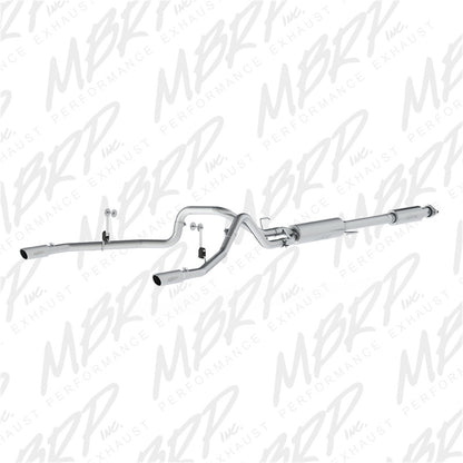 MBRP 2015 Ford F-150 5.0L 3in Cat Back Dual Split Rear Exit AL Exhaust System.