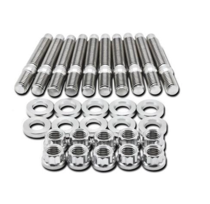 BLOX Racing SUS303 Stainless Steel Exhaust Manifold Stud Kit M8 x 1.25mm 45mm in Length - 7-piece.