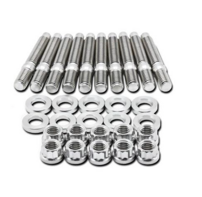 BLOX Racing SUS303 Stainless Steel Exhaust Manifold Stud Kit M8 x 1.25mm 45mm in Length - 7-piece.