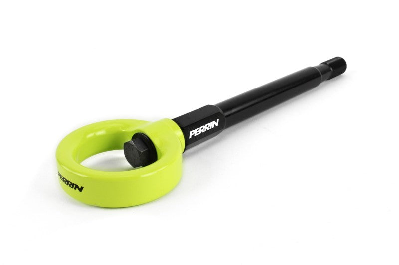 Perrin 08-14 Subaru WRX/STI Tow Hook Kit (Front) - Neon Yellow.