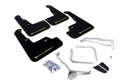 Rally Armor 15-18 Subaru WRX/STi Sedan UR Black Mud Flap w/ Green Logo.