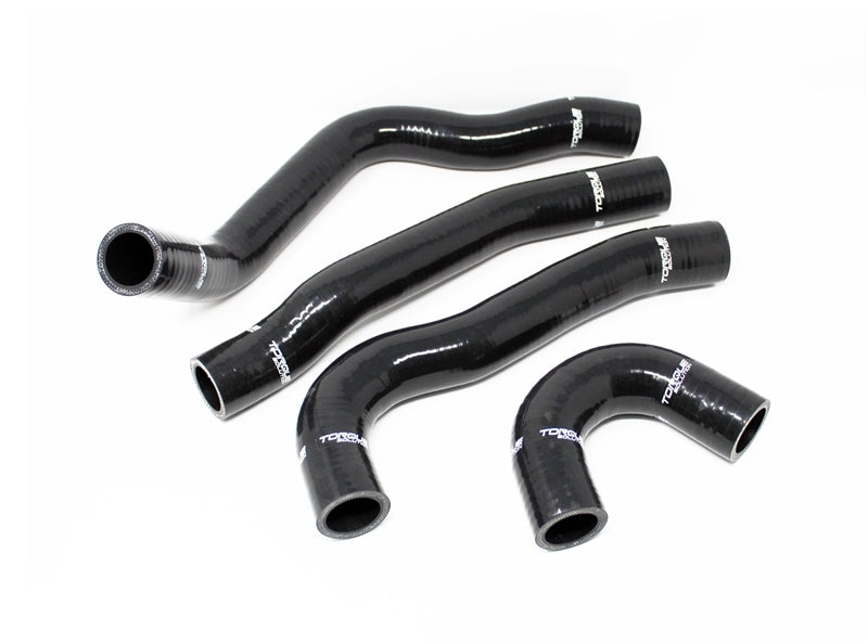 Torque Solution 08-15 Mitsubishi Evolution X Silicone Radiator Hose Kit - Black.