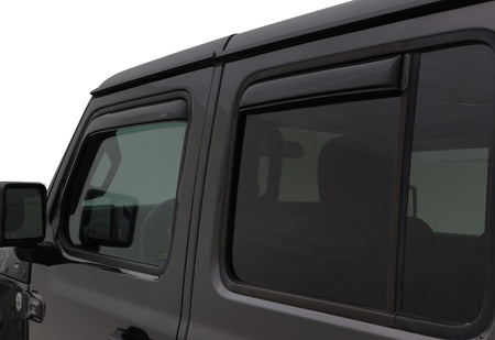 AVS 2018 Jeep Wrangler Unlimited (4-Door) Ventvisor In-Channel Window Deflectors 4pc - Smoke.