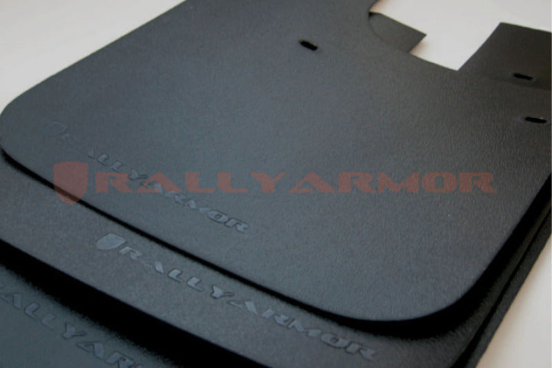 Rally Armor 1993-2001 Subaru Impreza Basic Black Mud Flap w/ Black Logo.