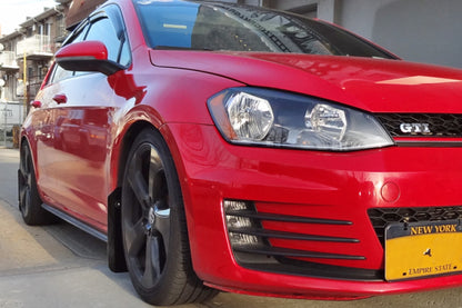 Rally Armor 2015+ VW Golf/GTI/TSI UR Black Mud Flap w/ Blue Logo.