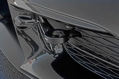 Perrin 2020 Toyota Supra Tow Hook Kit (Front) - Black.
