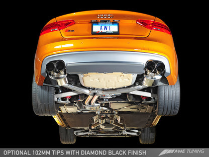 AWE Tuning Touring Catback Exhaust - 102MM Diamond Black Tips | 3010-43030