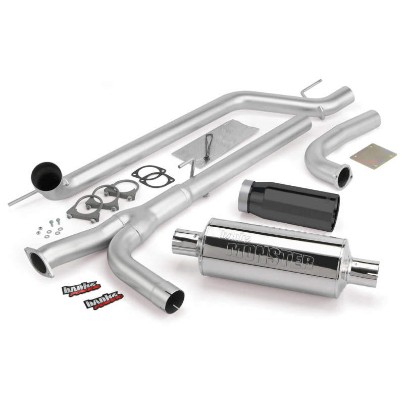 Banks Power 04-14 Nissan 5.6L Titan (All) Monster Exhaust System - SS Single Exhaust w/ Black Tip.