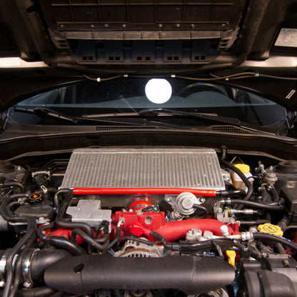 Mishimoto Subaru 08-15 WRX STi Top-Mount Intercooler Kit - Powder Coated Black & Black Hoses.