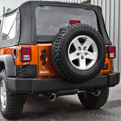 MBRP 07-14 Jeep Wrangler/Rubicon 3.6L/3.8L V6 Axle-Back Dual Rear Exit T409 Performance Exhuast Sys.