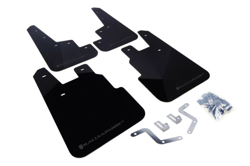 Rally Armor 14+ Subaru Forester Black Mud Flap w/ Grey Logo.