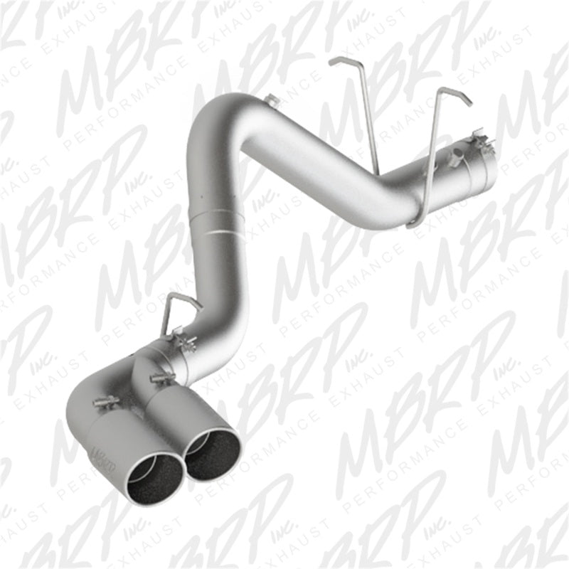 MBRP 11-15 Chevy/GMC 2500/3500 4in Filter Back Dual Outlet Single Side Alum Exhaust System.