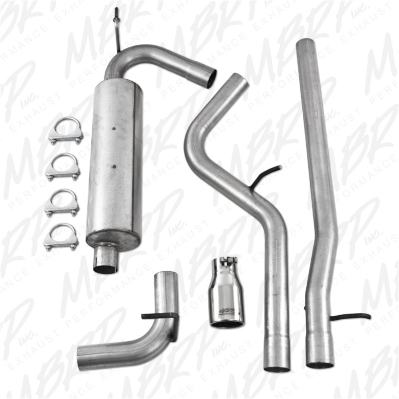 MBRP 2007-2009 Jeep Wrangler 4dr 3.8L V6 Cat Back Single.