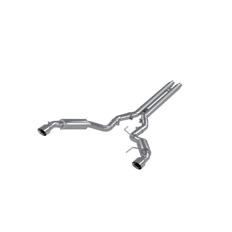 MBRP 15-17 Ford Mustang GT 5.0 3in Cat Back Dual Split Rear Race Version 4.5in Tips - Aluminized.