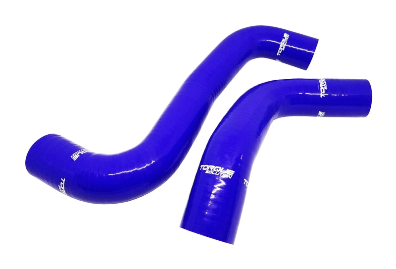 Torque Solution 08-14 Subaru WRX / 08-18 STI / 09-13 Forester XT Silicone Radiator Hose Kit - Blue.