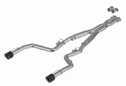 MBRP 17-21 Charger 5.7/6.1/6.4L 3in Dual Rear Exit SS Catback Exhaust w/ Carbon Fiber Tips.
