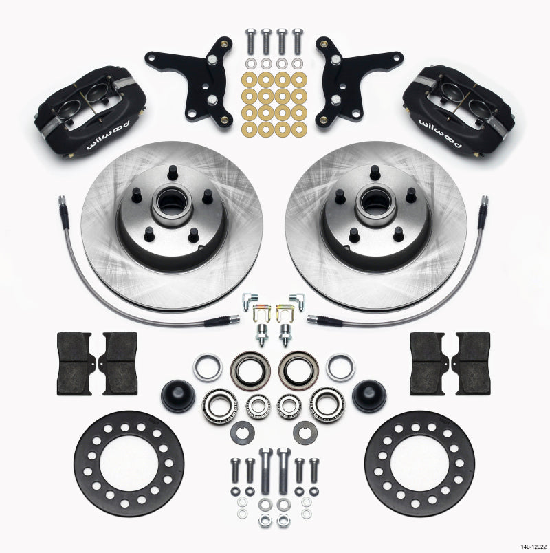 Wilwood Forged Dynalite Front Kit 11.28in 1 PC Rotor&Hub Ford 1954-1956.