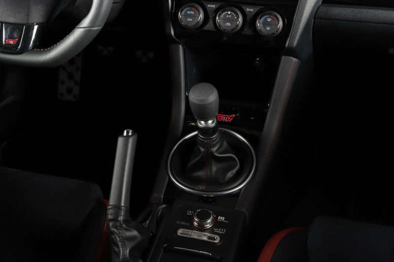 GrimmSpeed Stubby Shift Knob Stainless Steel Black - M12x1.25.