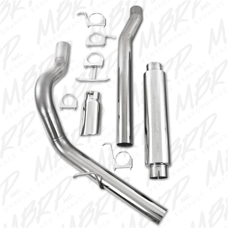 MBRP 2003-2007 Ford F-250/350 6.0L EC/CC Cat Back Single Side (Stock Cat).
