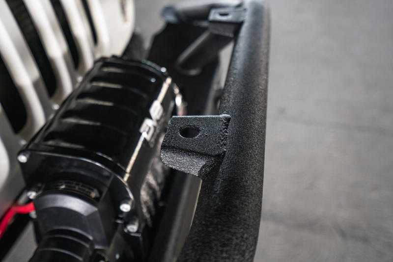 DV8 Offroad 07-18 Jeep Wrangler JK/JL FS-8 Mid Length Steel Front Bumper w/ LED Lights