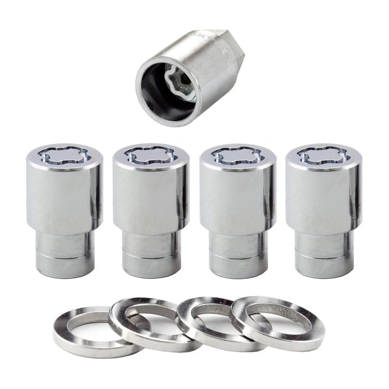McGard Wheel Lock Nut Set - 4pk. (Reg. Shank Seat) M12X1.5 / 13/16 Hex / 1.38in. Length - Chrome.