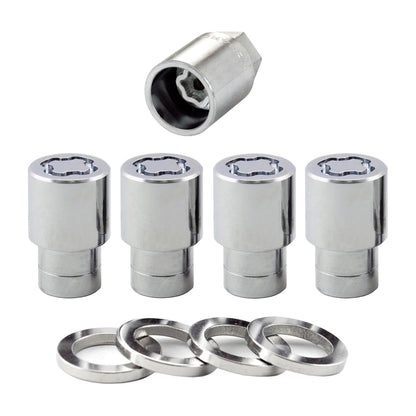 McGard Wheel Lock Nut Set - 4pk. (Reg. Shank Seat) M12X1.5 / 13/16 Hex / 1.38in. Length - Chrome.