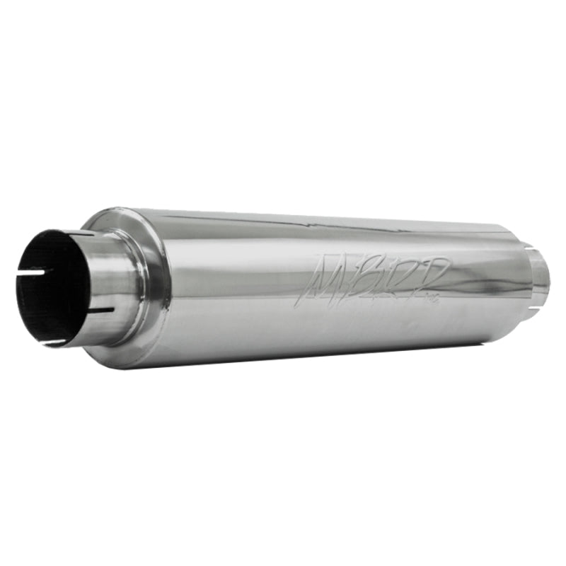 MBRP Universal Quiet Tone Muffler 4in Inlet/Outlet 24in Body 6in Dia 30in Overall T304.