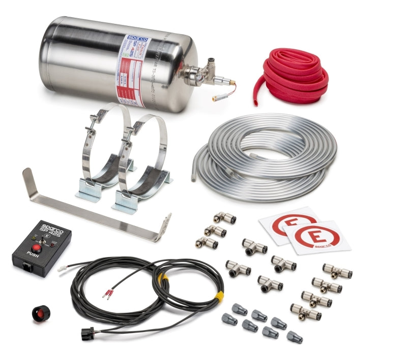 Sparco 4.25 Liter Electric Steel Extinguisher System.