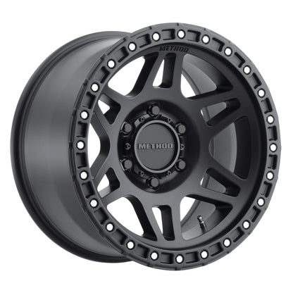 Method MR312 17x9 -12mm Offset 6x5.5 106.25mm CB Matte Black Wheel.