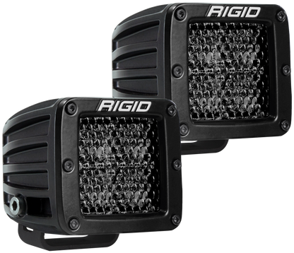 Rigid Industries D Series PRO Midnight Edition - Spot - Diffused - Pair.