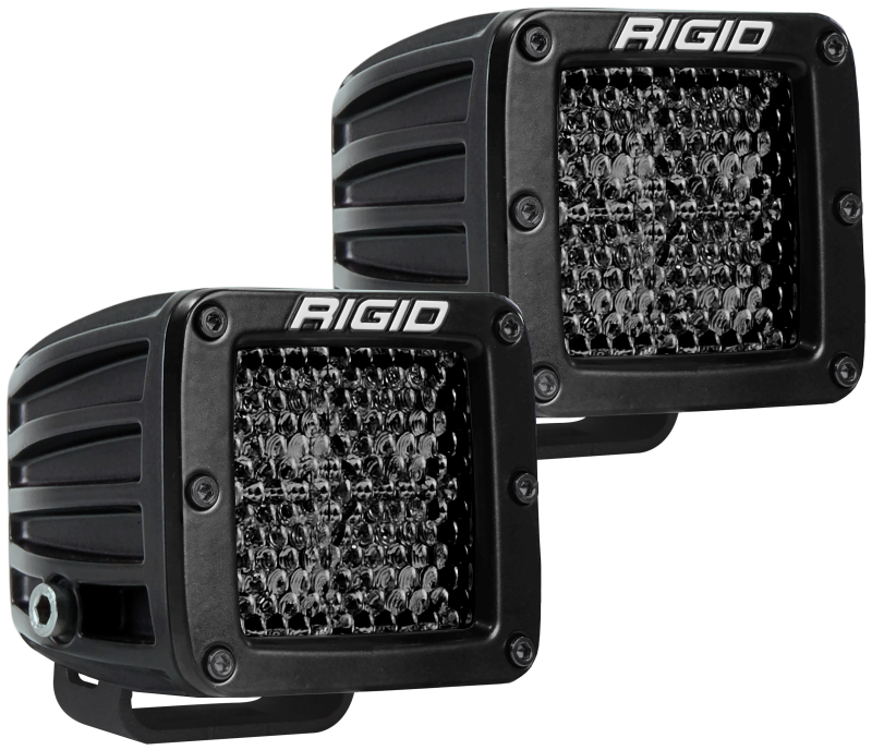 Rigid Industries D Series PRO Midnight Edition - Spot - Diffused - Pair.